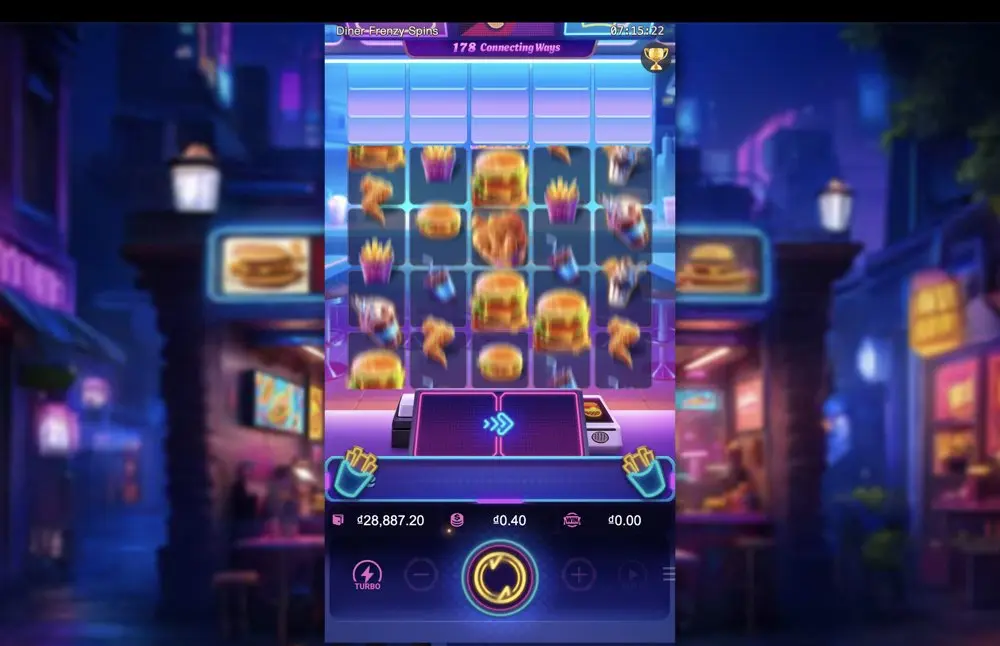 Ảnh màn hình gameplay game Diner Frenzy Spins (slot PG) chơi tại LC79