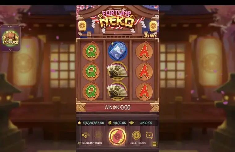 Ảnh màn hình gameplay game FortuneNeko (slot JDB) chơi tại LC79