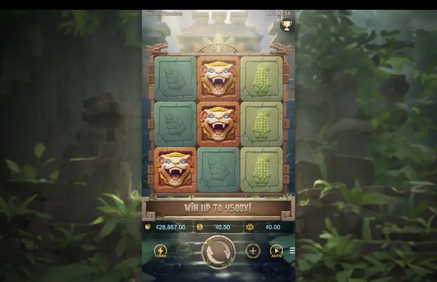 Ảnh màn hình gameplay game Incan Wonders (slot PG) chơi tại LC79