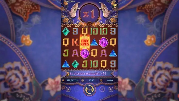 Ảnh bảng biểu tượng & tính năng game Garuda Gems (slot PG) chơi tại LC79