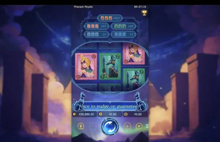 Ảnh bảng biểu tượng & tính năng game Pharaoh Royals (slot PG) chơi tại LC79