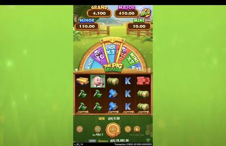 Ảnh màn hình gameplay game The Pig House (slot JILI) chơi tại LC79