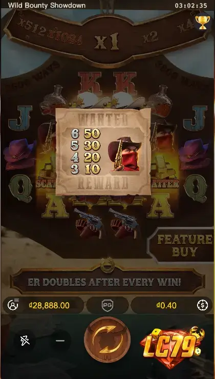 vong-quay Wild Bounty Showdown tại LC79