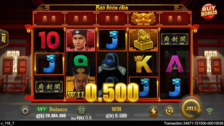 Ảnh màn hình gameplay game Bao boon chin (slot JILI) chơi tại LC79