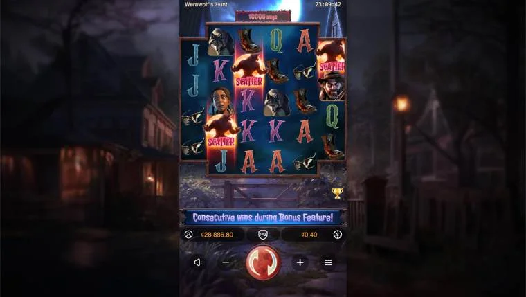 Ảnh màn hình gameplay game Werewolf's Hunt (slot PG) chơi tại LC79